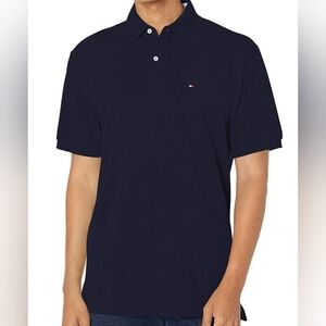 Tommy Hilfiger Short Sleeve Polo Shirt  Classic Fit Large Navy NWT MSRP $49.50